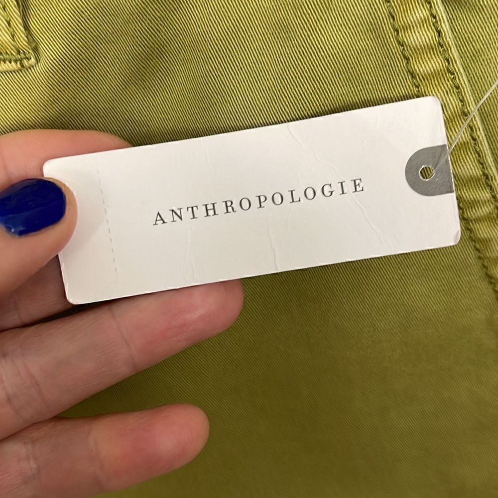 Anthropologie chino relaxed avacado green shorts NWT. 27 - Picture 5 of 9